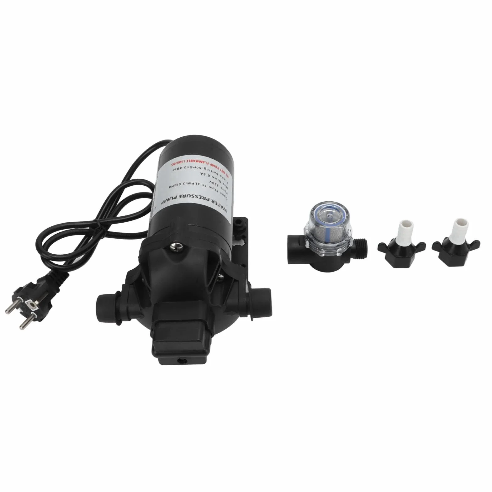 Bomba De Agua De Diafragma 11.3LPM 50PSI Autocebante Para Lavado De Autos Barcos RV Y Sistemas Solares Con Motor De Cobre Y Control De Presión Automático