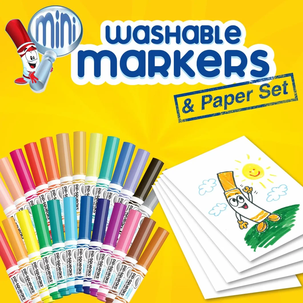 CRAYOLA Maletín Creativo Infantil 65 Piezas 25 Rotuladores Lavables 40 Hojas A Partir de 3 Años