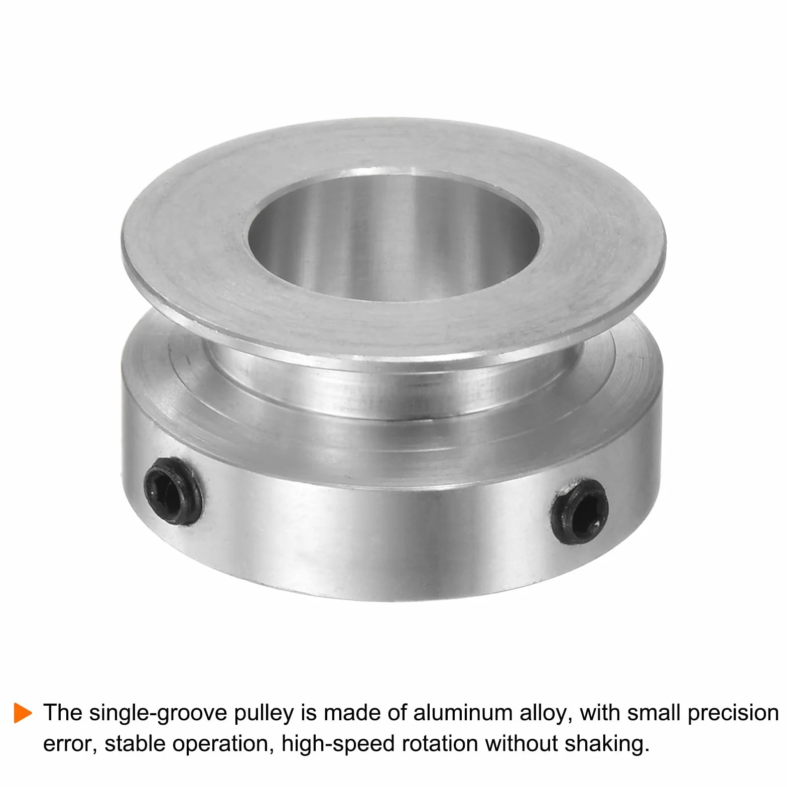 sourcing map Polea de Ranura Única 16mm Diámetro Fijo 30mm Diámetro Exterior Aleación de Aluminio con Llave Hexagonal para Máquina de Perforación