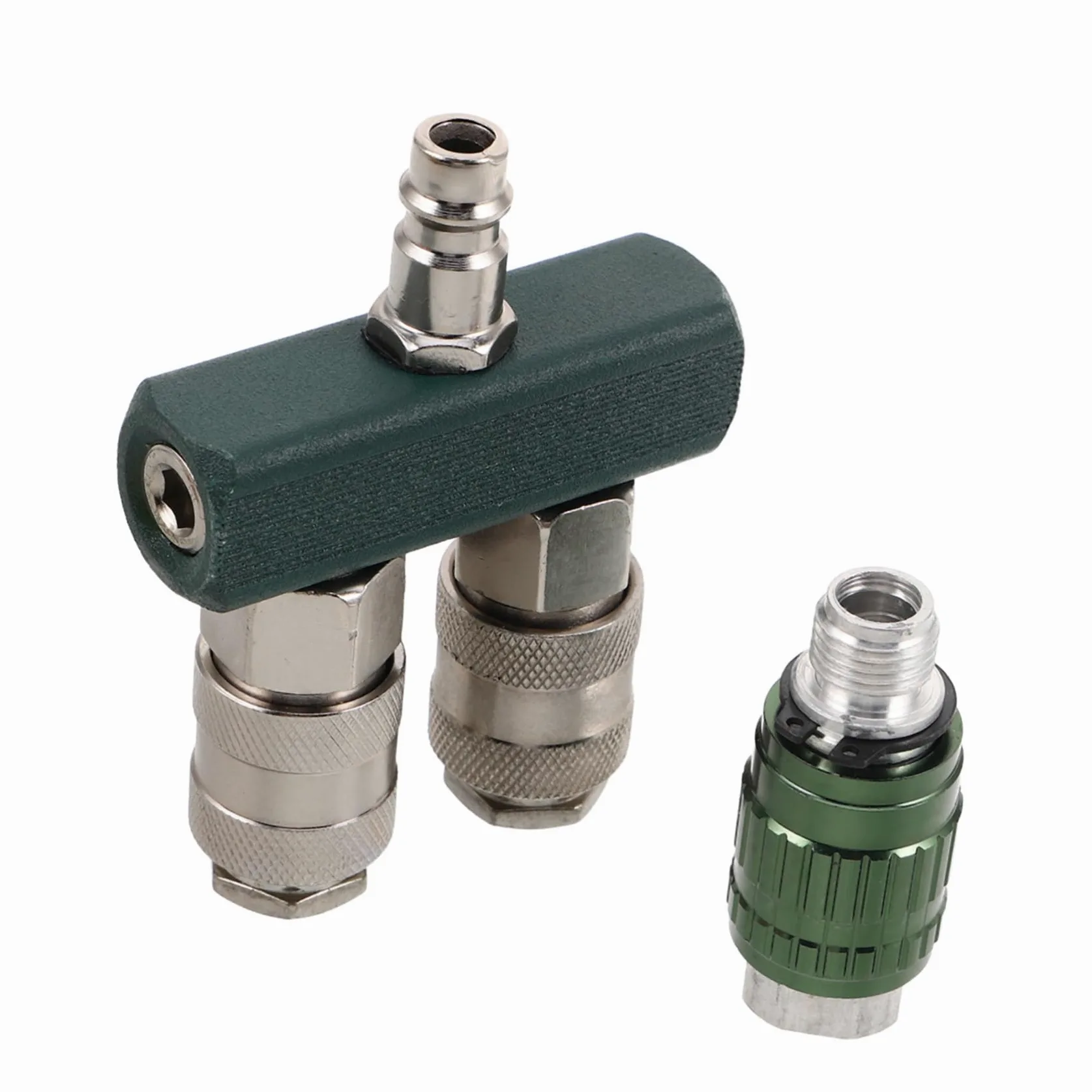 PRETYZOOM 5 Piezas Conector rápido Accesorio de manguera de aire Splitter de manguera de rápida divisores neumáticos para tubo divisor de tubo hierro niquelado