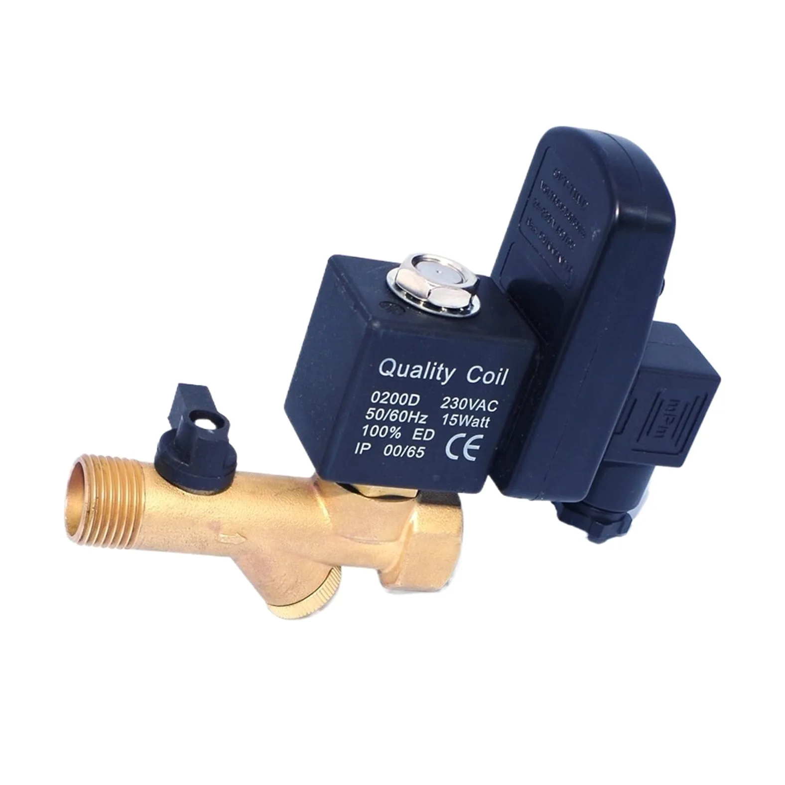 Válvula solenoide de Agua de Drenaje electrónico automático de latón de acción Directa de 1/2 Pulgada 24v CC(110V AC)