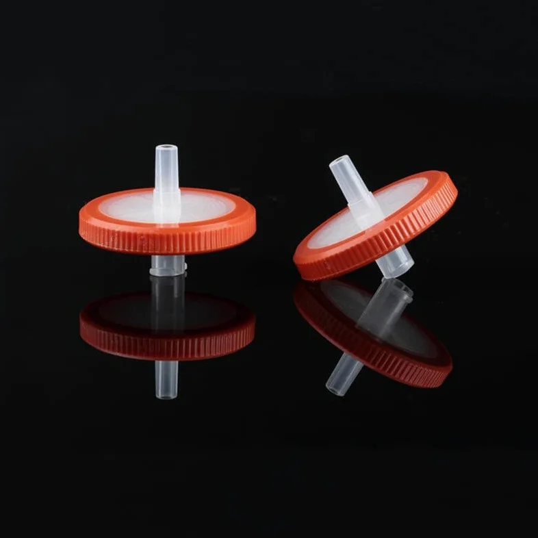 100 Piezas PTFE Filtro de jeringa 33mm 0,45 um Filtro de Aguja