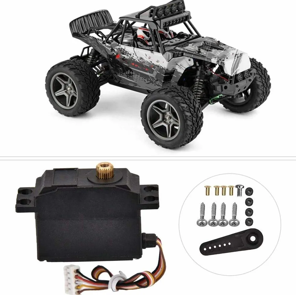 DollaTek Metal Servo RC Car compatibles con Wltoys 12428 12423 accesorios instalación