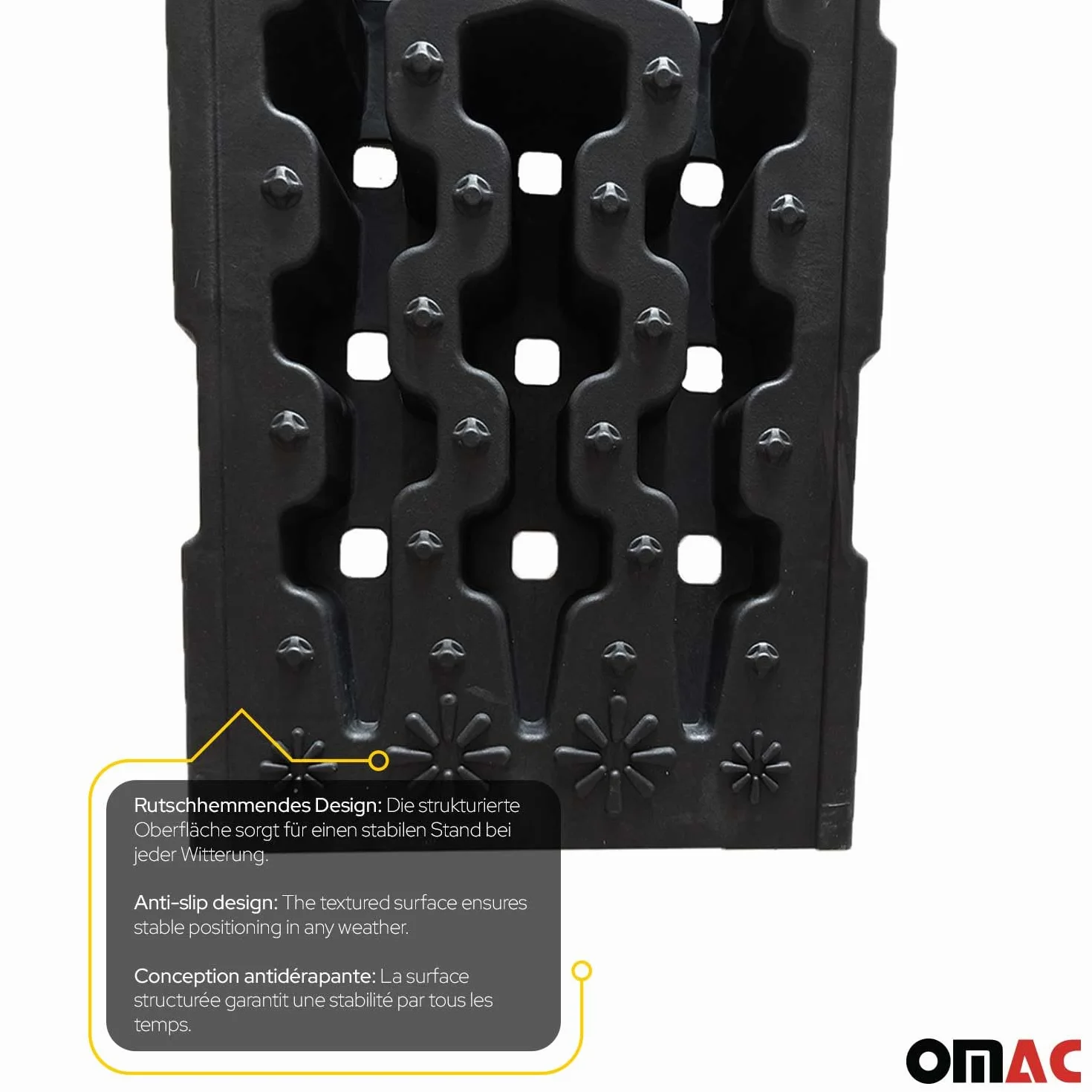 OMAC Rampa de nivelación y elevación de ruedas 11000lbs x 2 piezas
