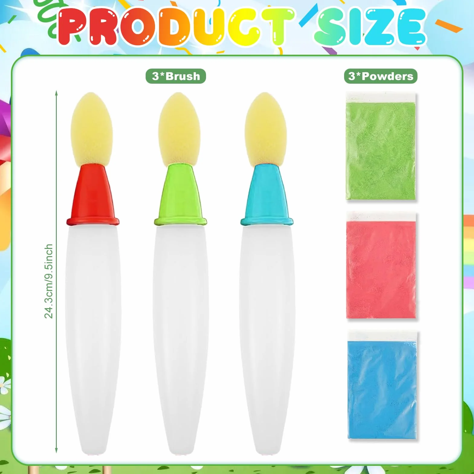Juego de acuarela para niños de 3 años, pincel de tiza para arte y bricolaje
