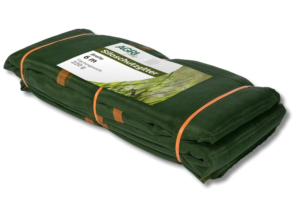 AGRI plus Rejilla de protección de silo – 220 g/m² – Rejilla de protección para pájaros – Verde (6 m x 8 m)