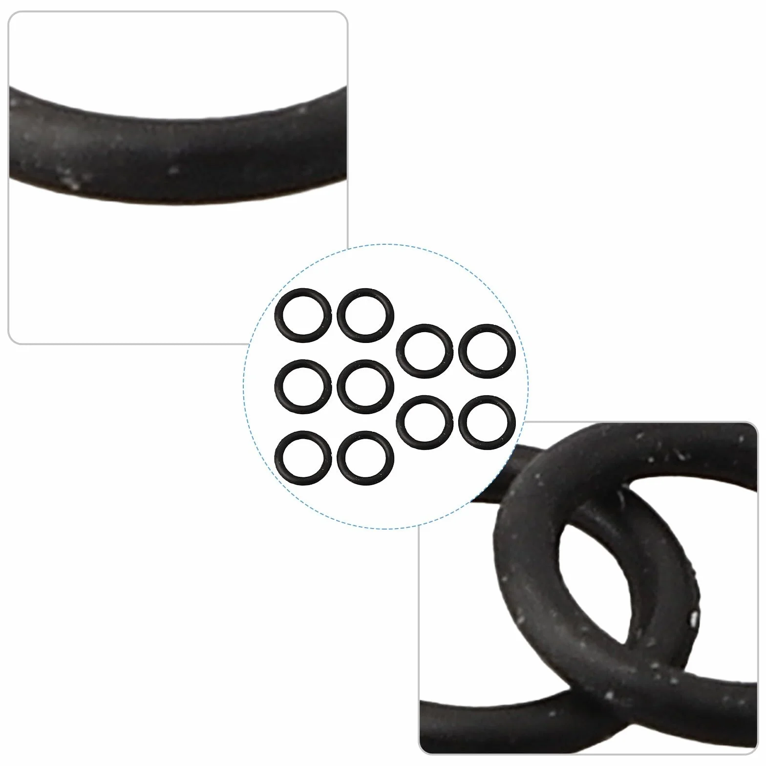 Juntas tóricas de goma para frenos hidráulicos de bicicleta, 10 anillos de sellado negros compatibles con Magura MT Series