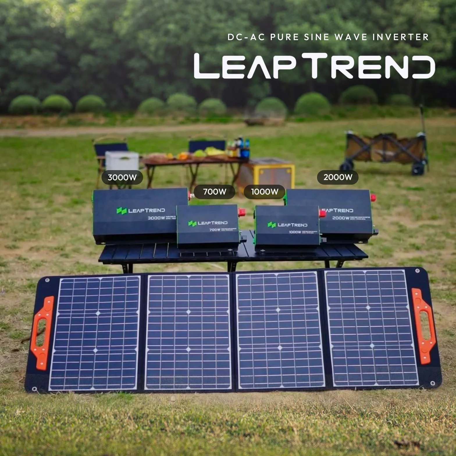 Leaptrend 3000W inversor de Onda sinusoidal Pura 12V DC a 220V AC para el hogar, RV, Camiones, Marina, Camping al Aire Libre, Off Grid inversores solares con Pantalla LCD Convertir sobretensión 6000W
