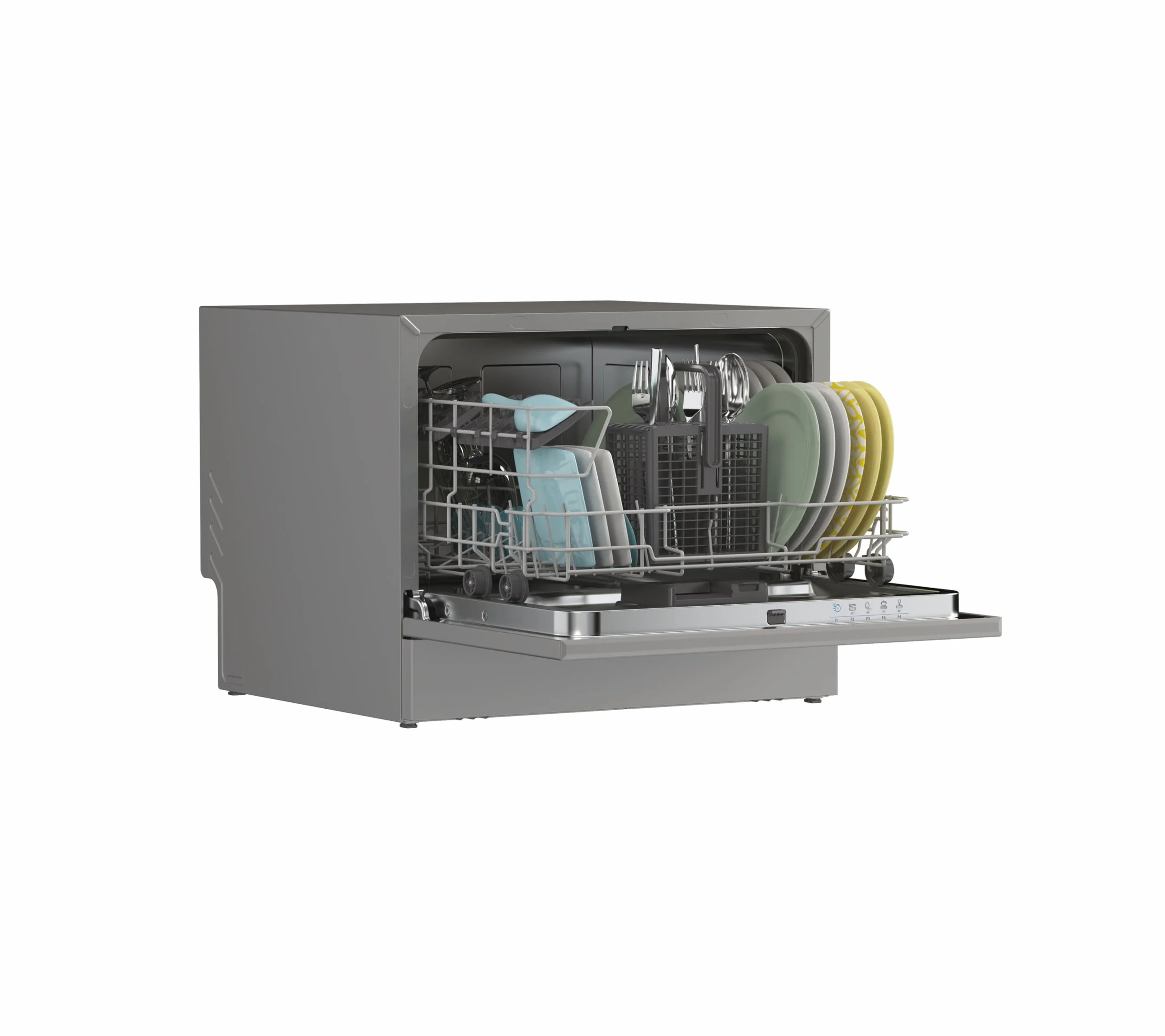 Candy CP 6E51LS Lavavajillas Compacto 6 Servicios Digital 51dBA 5 Ciclos Media Carga Inox