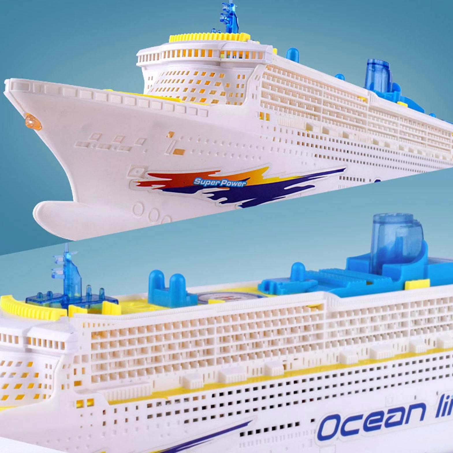 Juguete de Crucero Oceánico con Luz LED y Sonido, 49 x 6 x 10,5 cm