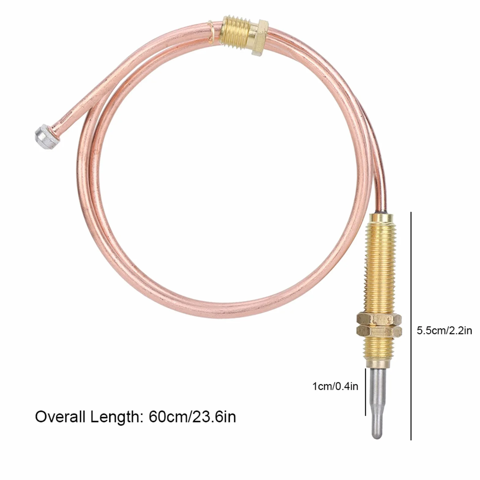 Kit de termopar de Gas M8 600 mm para hornos, calderas y calentadores de agua