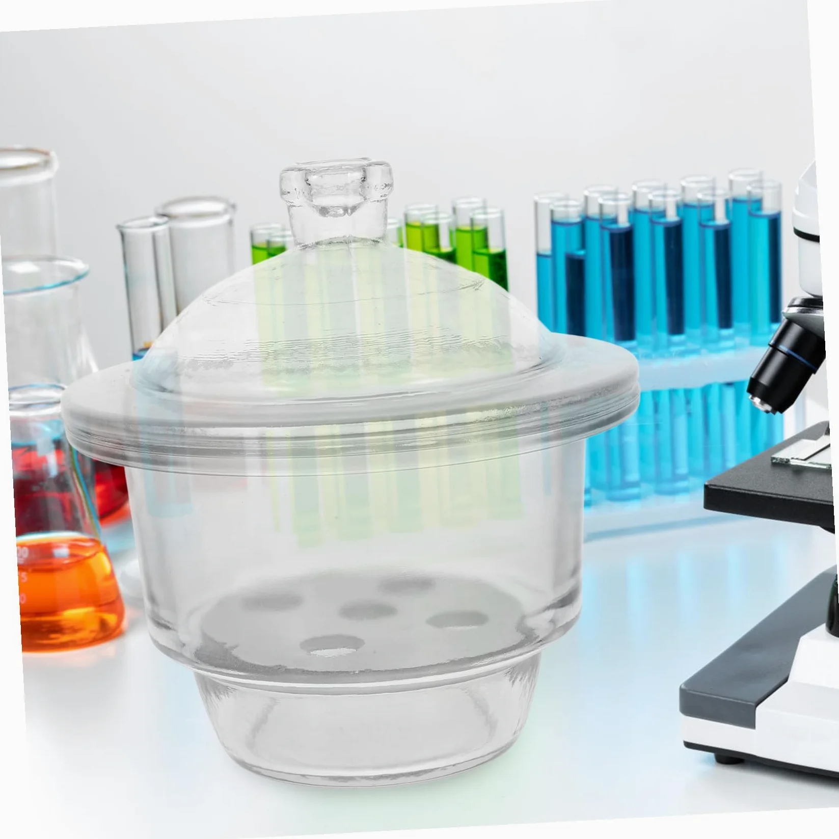 ULTECHNOVO Secadora al Vacío de Vidrio para Laboratorio 150 Mm, Botella Desecadora Química Resistencia Corrosión, Frasco Secador Durable para Uso Científico Industrial