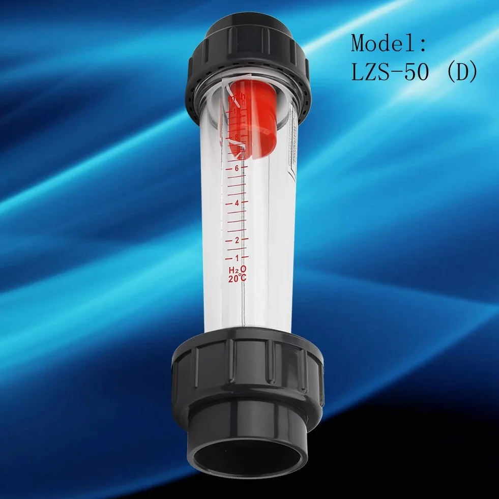 Medidor de Flujo de Agua LZS-50 1-10m³/H Rotómetro Tubo de Plástico