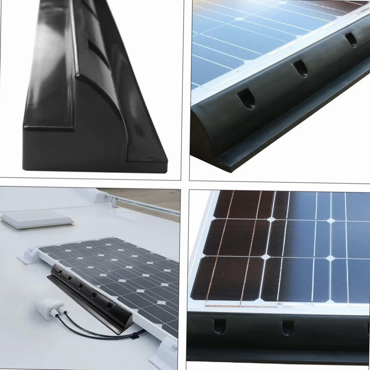 TOYANDONA 2piezas Montaje Solar Para Paneles Solares Soporte De Abs Para Techo De Barcos Caravanas y Autocaravanas Estructura Montada Para Paneles Solares