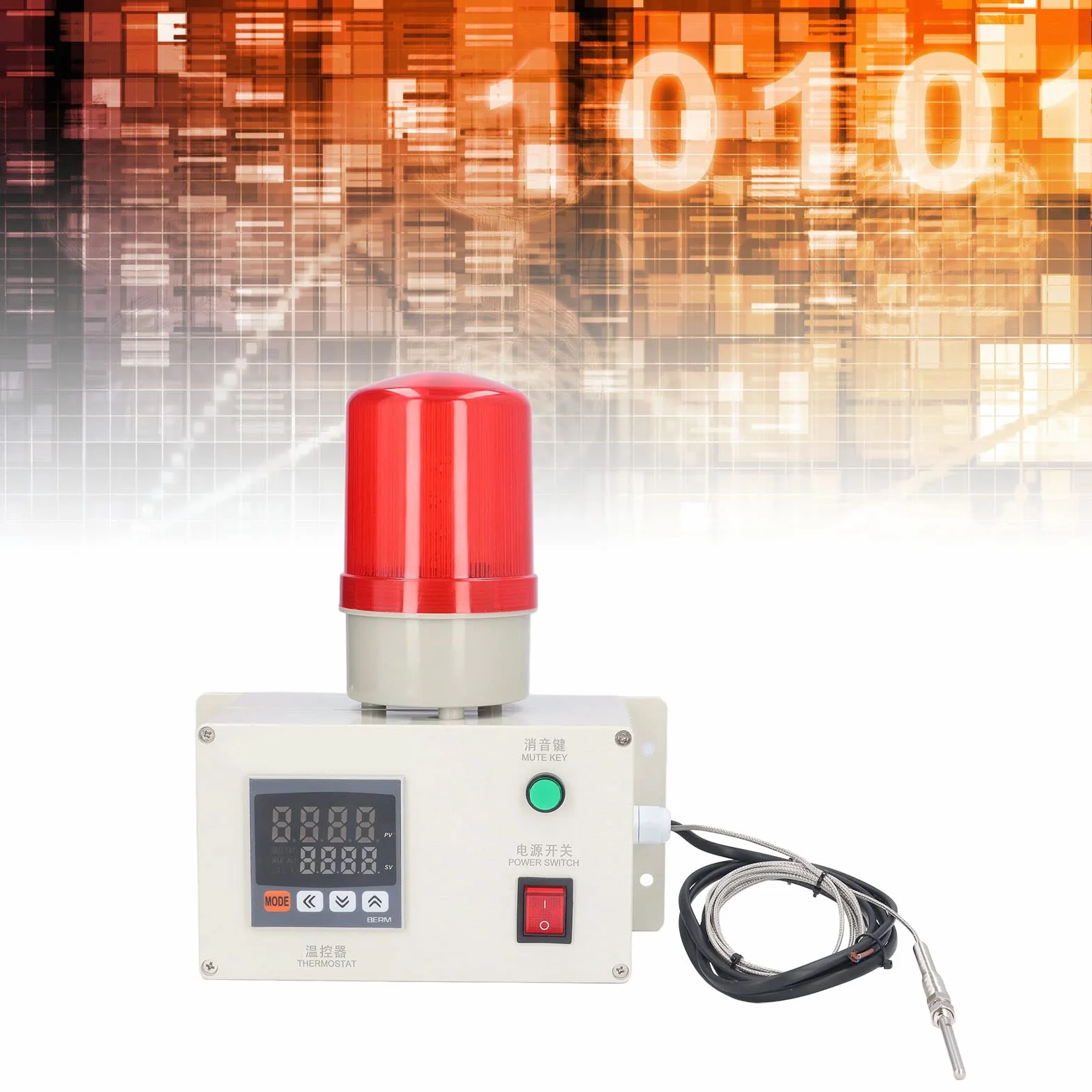 Alarma de Temperatura Intermitente Y Sonora AC220V, Alarma Automática de 0-400 ℃, Controlador de Advertencia de Sensor de Temperatura Alta Y Baja