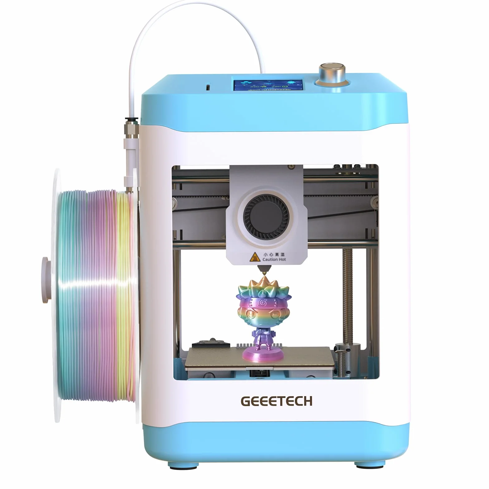 GIANTARM Impresora 3D Geeetech M1, Mini impresora 3D niveladora automática para principiantes, extrusora de accionamiento directo,velocidad de impresión 250 mm/s,tamaño de impresión 100 x 110 x 100 mm
