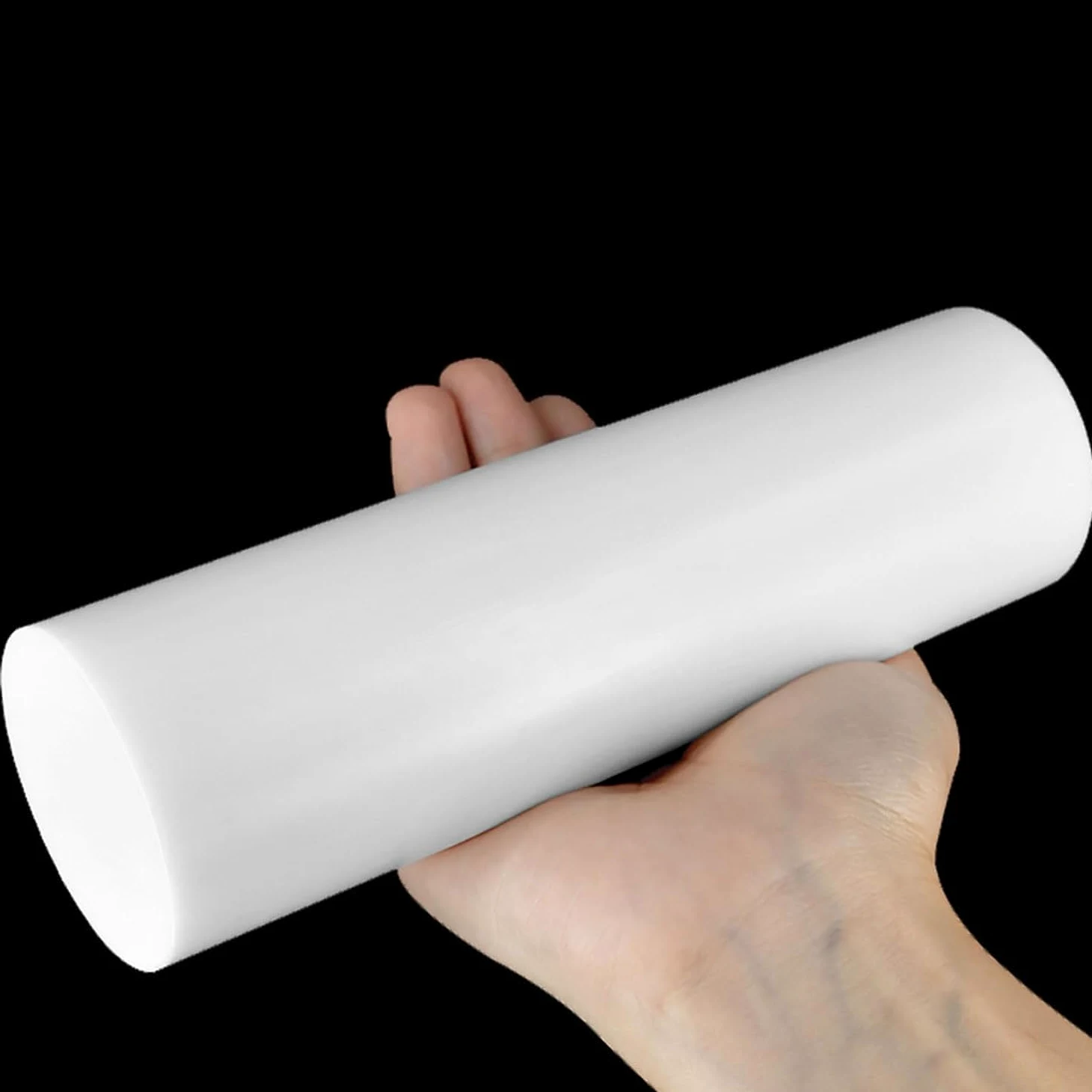 Varilla de Ptfe, barra redonda resistente teflón, varilla plástico sólido blanco gran diámetro, a productos químicos, mecanizable for uso industrial(60mm x 0.5m)