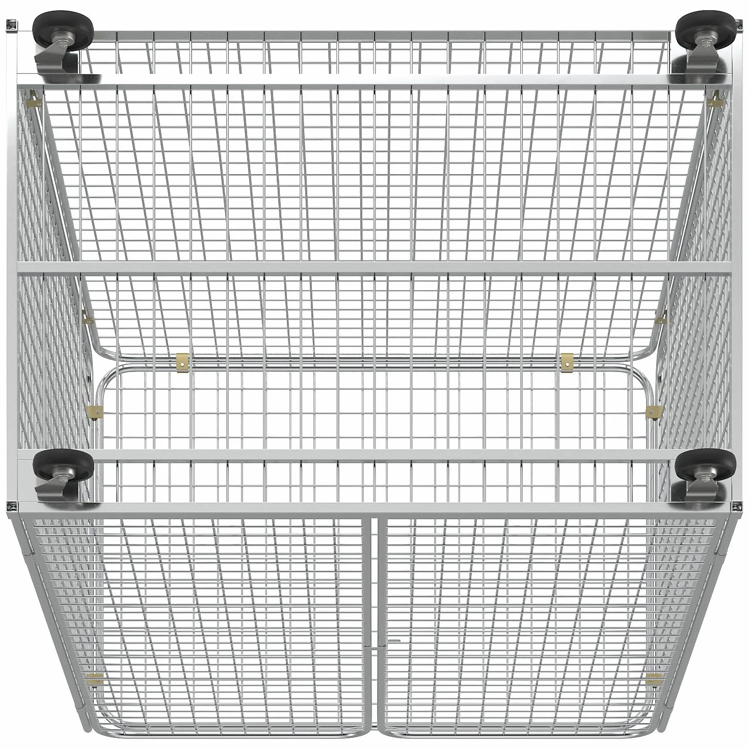 Contenedor rodante, con puerta batiente doble, A x P 1200 x 800 mm, altura