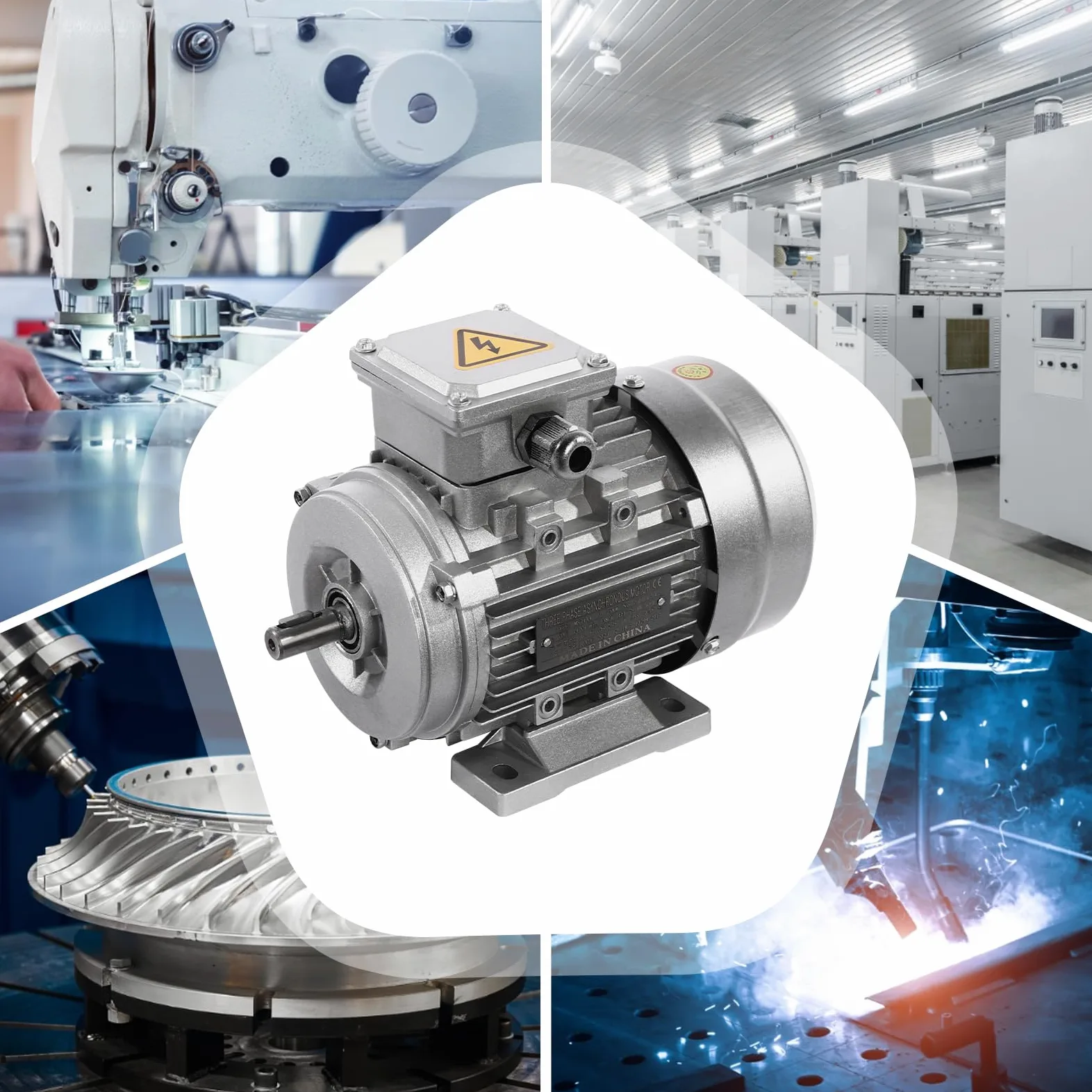 Motor eléctrico,Motor 0.75kw 380v Motor trifásico 3 Motores 1400r/Min con bobina de cobre puro,Para maquinaria agrícola y equipos