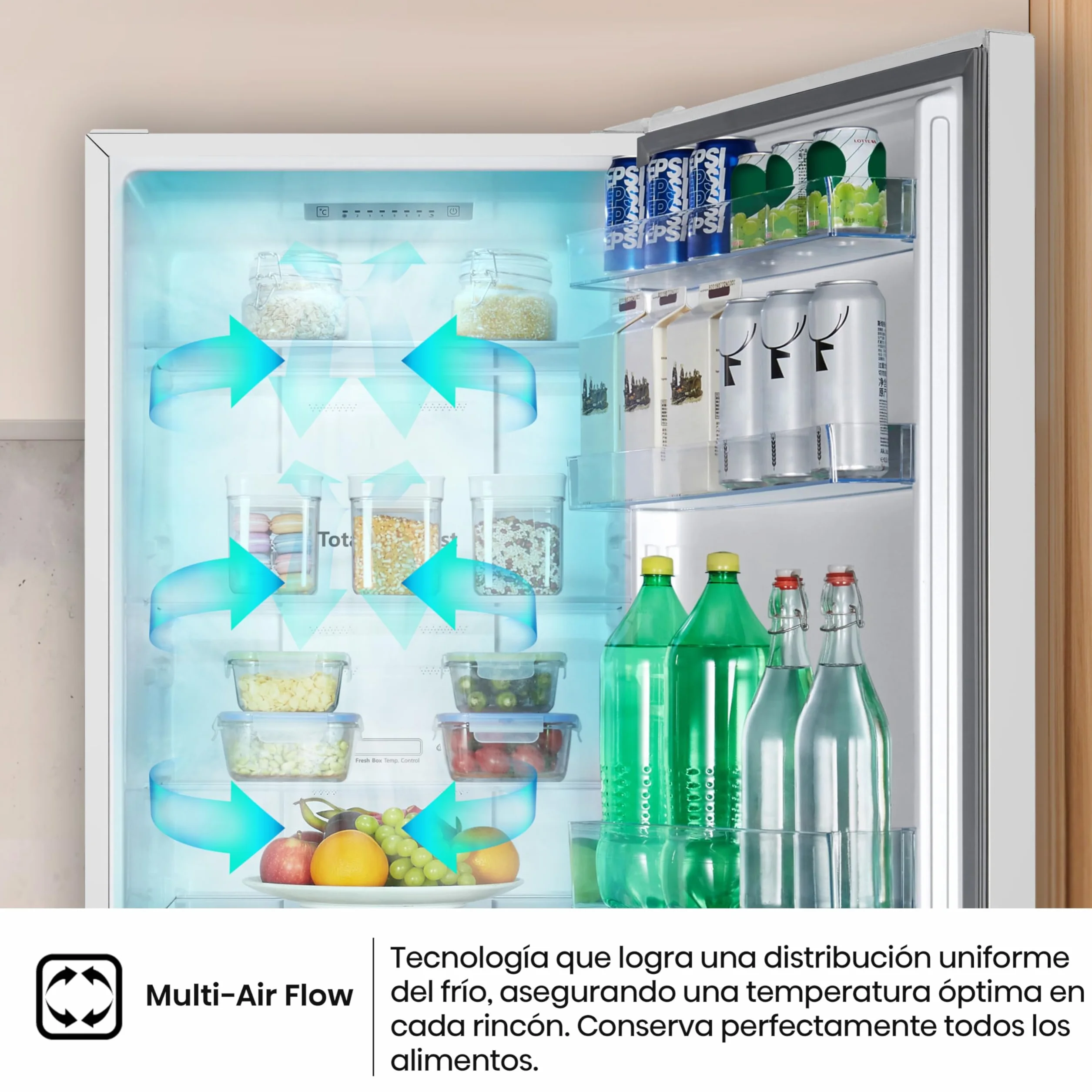 Hisense Frigorífico Combi 304 L Clase E 186 cm 4 Estrellas Congelador Puerta Reversible Blanco