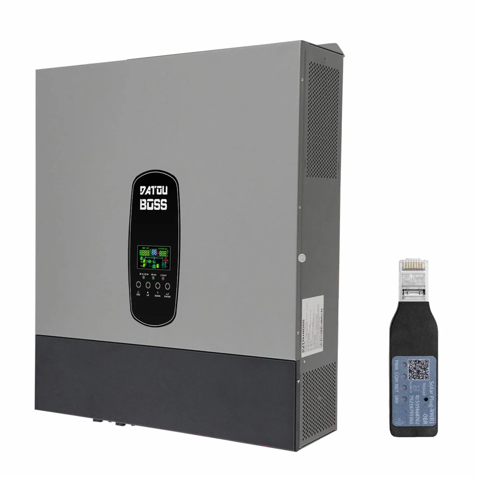 DATOUBOSS 11KW Inversor Híbrido 48V,Inversor Solar Híbrido 48V de Onda Sinusoidal Pura,Admite Funcionamiento en Paralelo y Funcionamiento Sin Batería 160A MPPT,con WiFi