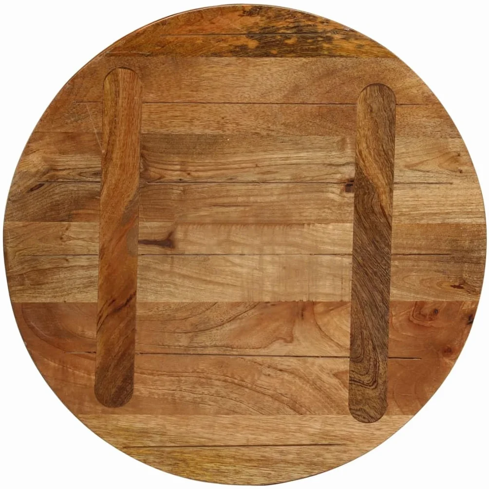 vidaXL Tablero de Mesa Redondo Madera Maciza de Mango Ø 60x2,5 cm, Superficie de Mesa, Tablero de Mesa de Madera, Tablero de Mesa de Centro