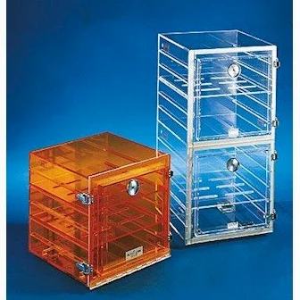 Cole-Parmer estante f/gabinetes desecadores de acrílico apilables con puertos de gas, transparente, 12 pulgadas x 12 pulgadas