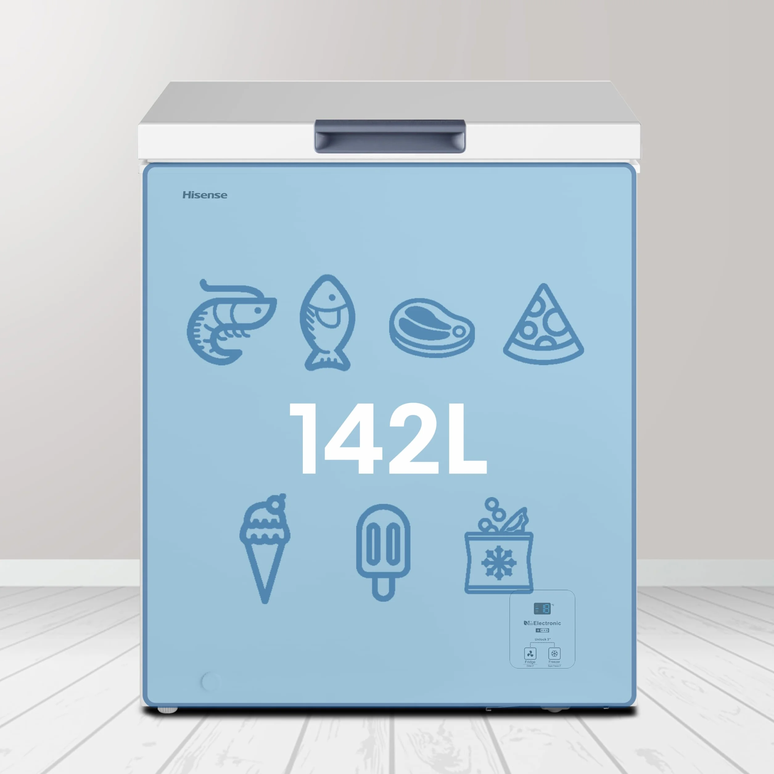 Hisense FT184D4AWYE Arcón Congelador Horizontal 142 L Blanco 40 dBA