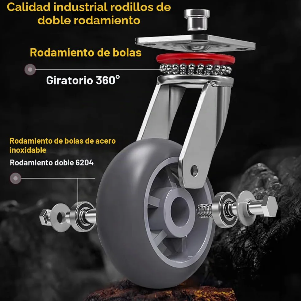 Carro de Plataforma Plegable 500kg Ruedas Grandes Carretilla de Carga Camión de Transporte Carrito Plataforma de Mano Transporte Anticolisión para Mudanzas Almacén Industrial (90 x 60 cm)