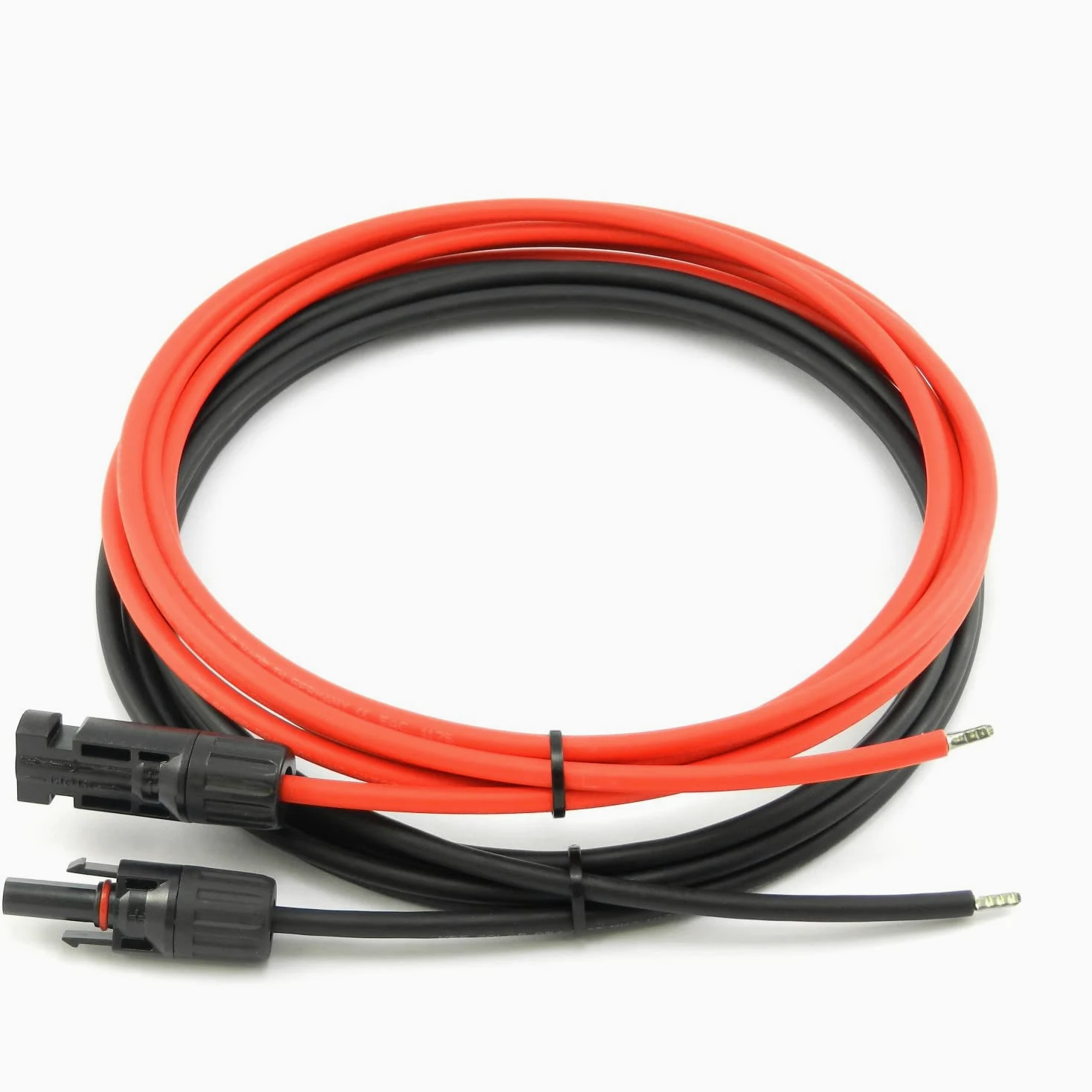 Solartronics Cable de conexión Profesional de 6 mm² para regulador de Carga y módulos solares con Conector y Casquillo Longitud 1 m – 50 m (30 m – 6 mm²)