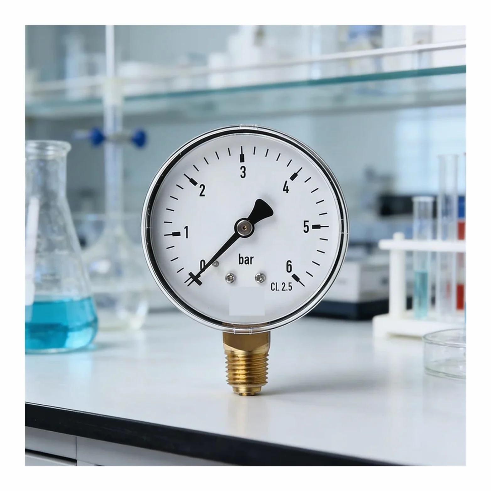 Manómetro de 0-6 Bar, compresor de aire 1/4 NPT, manómetro de presión de alta resistencia, cara 2,3 medición de aire, agua, aceite y Gas