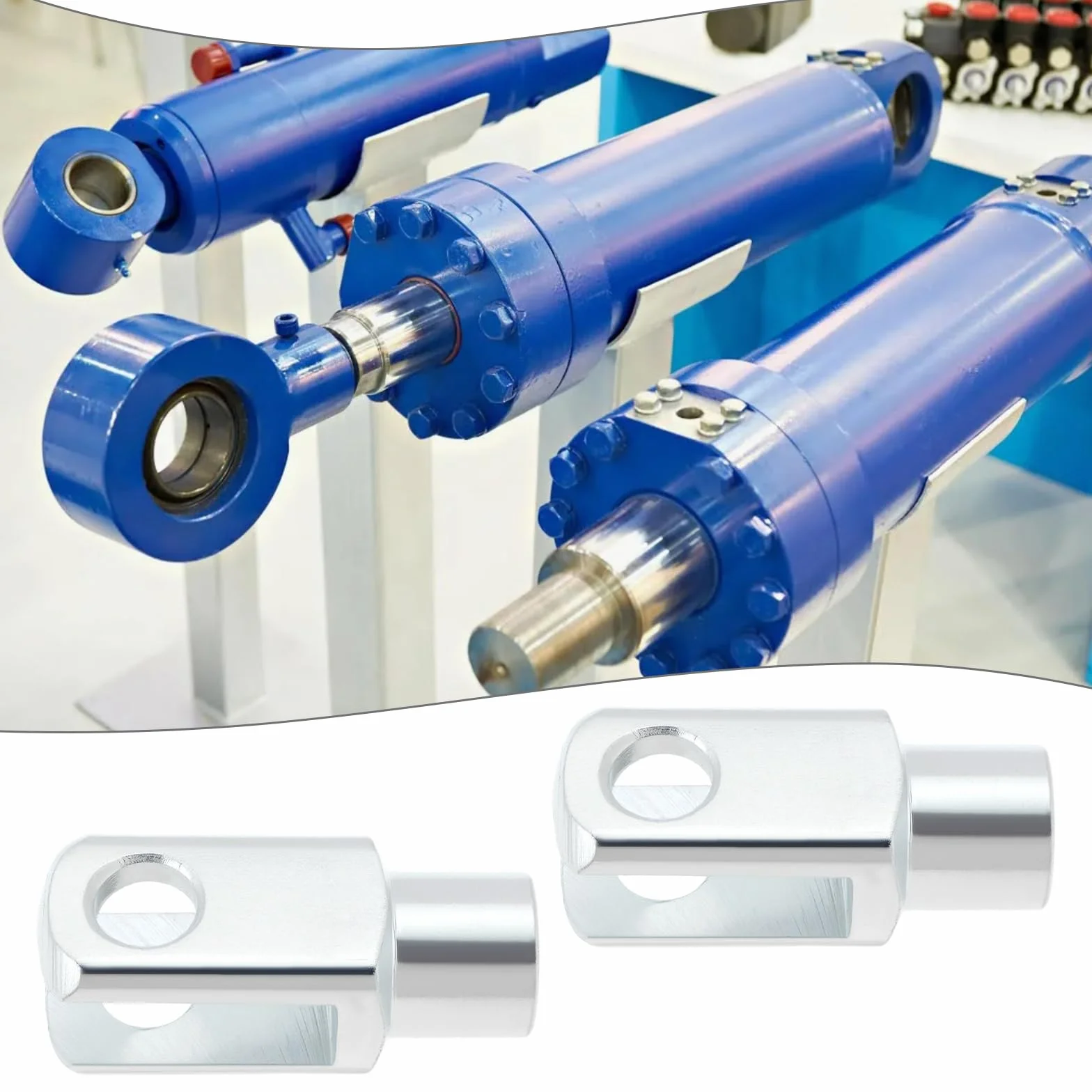 M8 x 1.25 Cilindro de aire Rod Clevis End 42mm rosca hembra derecha conector Y