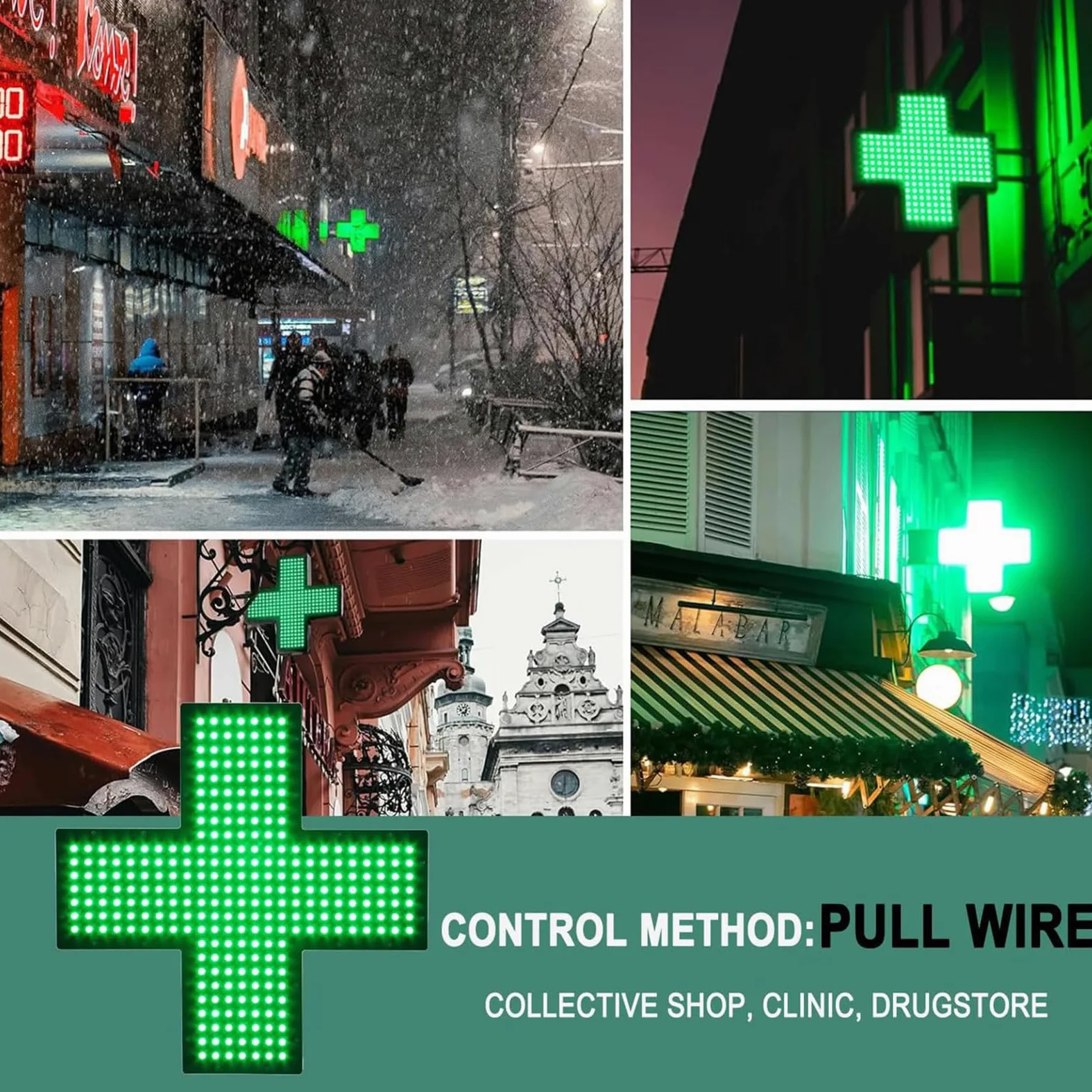 Lámpara Cruz Interior De Farmacia, Cartel Cruz Neón LED Clínica | Con Interruptor De Tirón & 3 Modos De Iluminación, Luz LED Vívida, Para Tienda, Escaparate, Clínica, Farmacia(30*30cm)