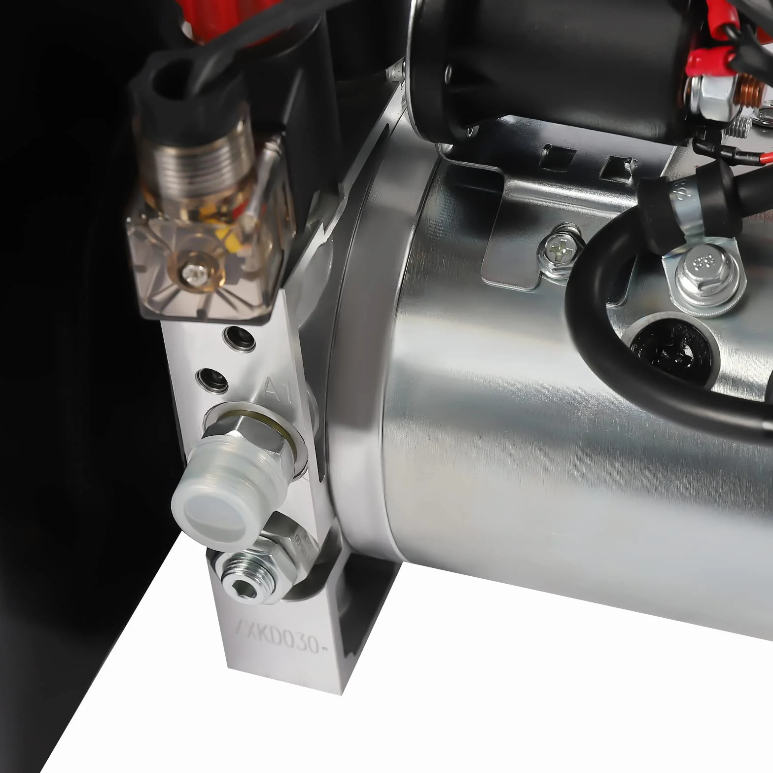 Bomba hidráulica de 12 V CC, 3 kW, agregado de bomba eléctrica, depósito de 18,9 L, motor de bomba de acero de 16 MPa, bomba de doble efecto para camión volquete, plataforma elevadora