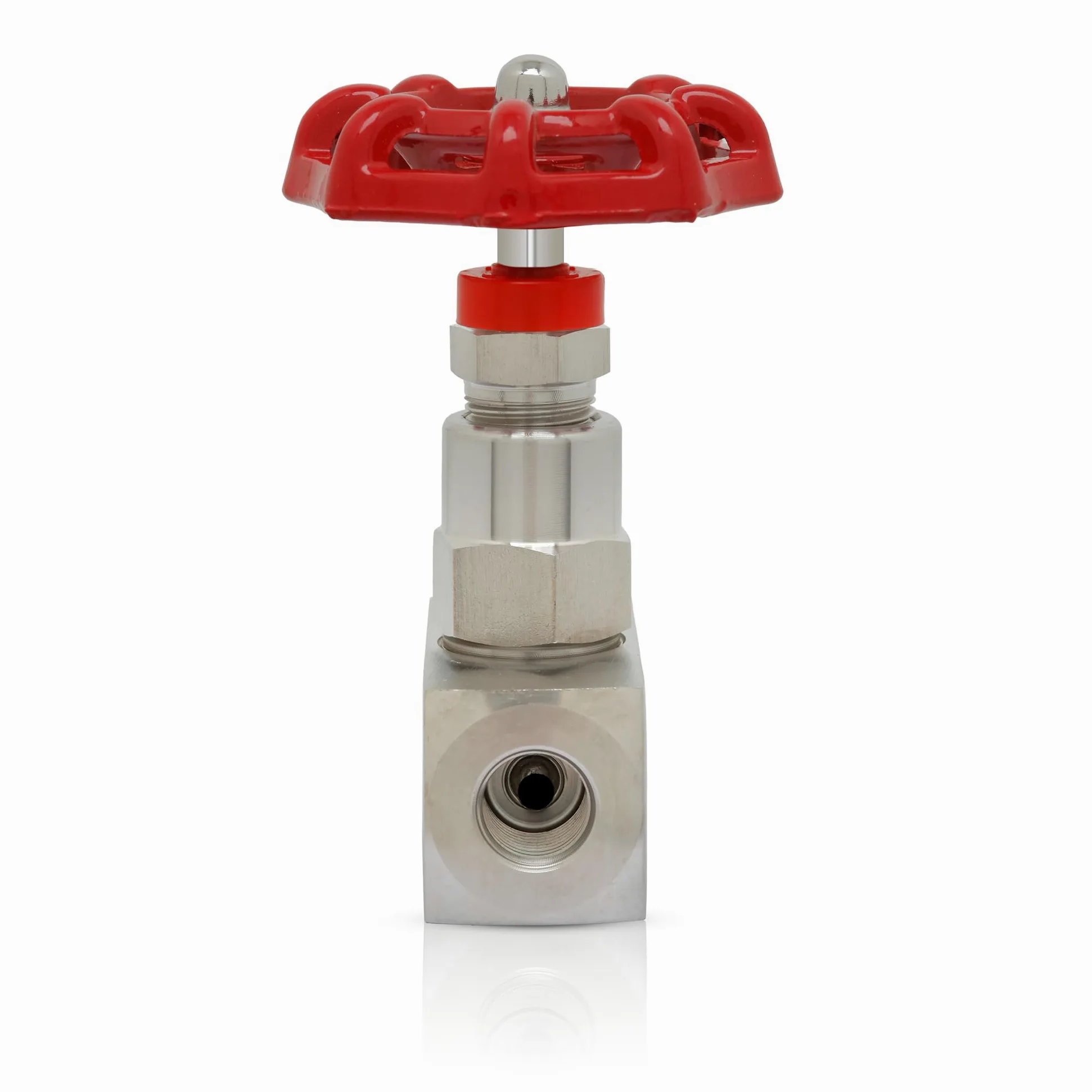 Unox Válvula de aguja de acero inoxidable 304 de 1,27 cm para válvula de control de flujo de aguja de líquido y gas, 6000 PSI, válvula industrial duradera para aceite, gas y productos químicos,
