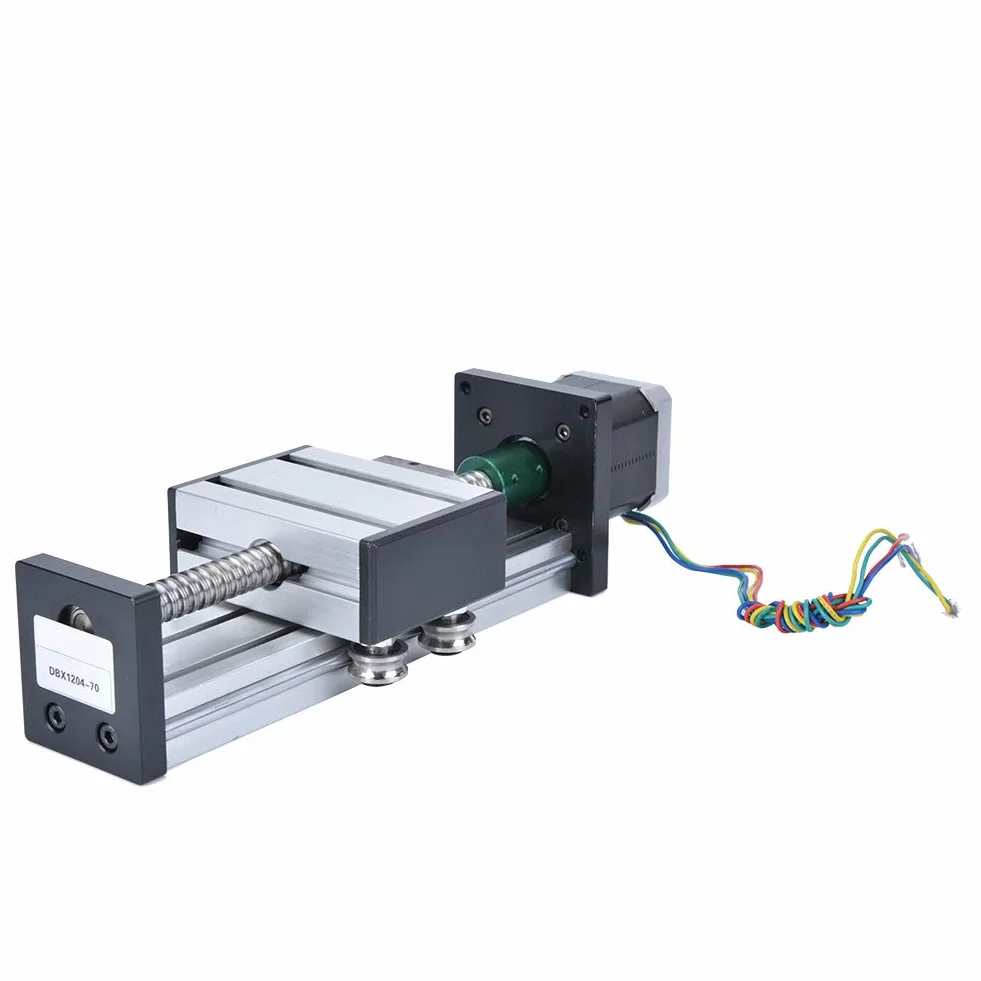 200 mm Deslizador de Riel Lineal, Carrera Tornillo de Bola de Eje Único Riel de Guía Lineal Mesa Deslizante CNC con 42 Motores, Profesional Actuador de Etapa Lineal