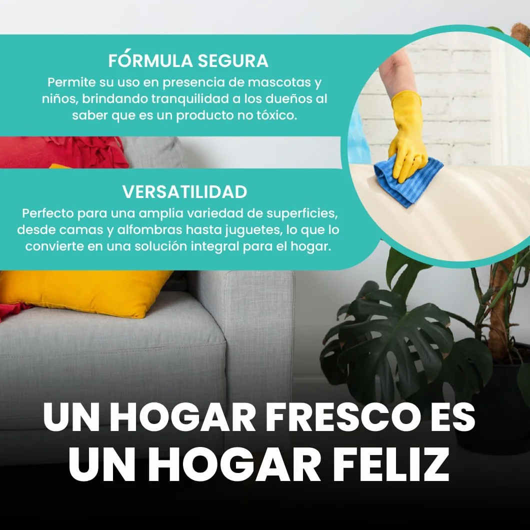 Neutralizador De Olores Para Hogar Y Mascotas 1L - Elimina Olores En Alfombras, Tapicería Y Superficies
