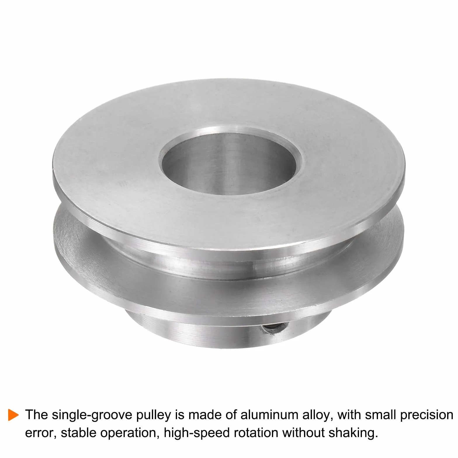 sourcing map Polea de Ranura Única 14 MM Diámetro Fijo 40 MM Diámetro Exterior Aleación de Aluminio Llave Hexagonal