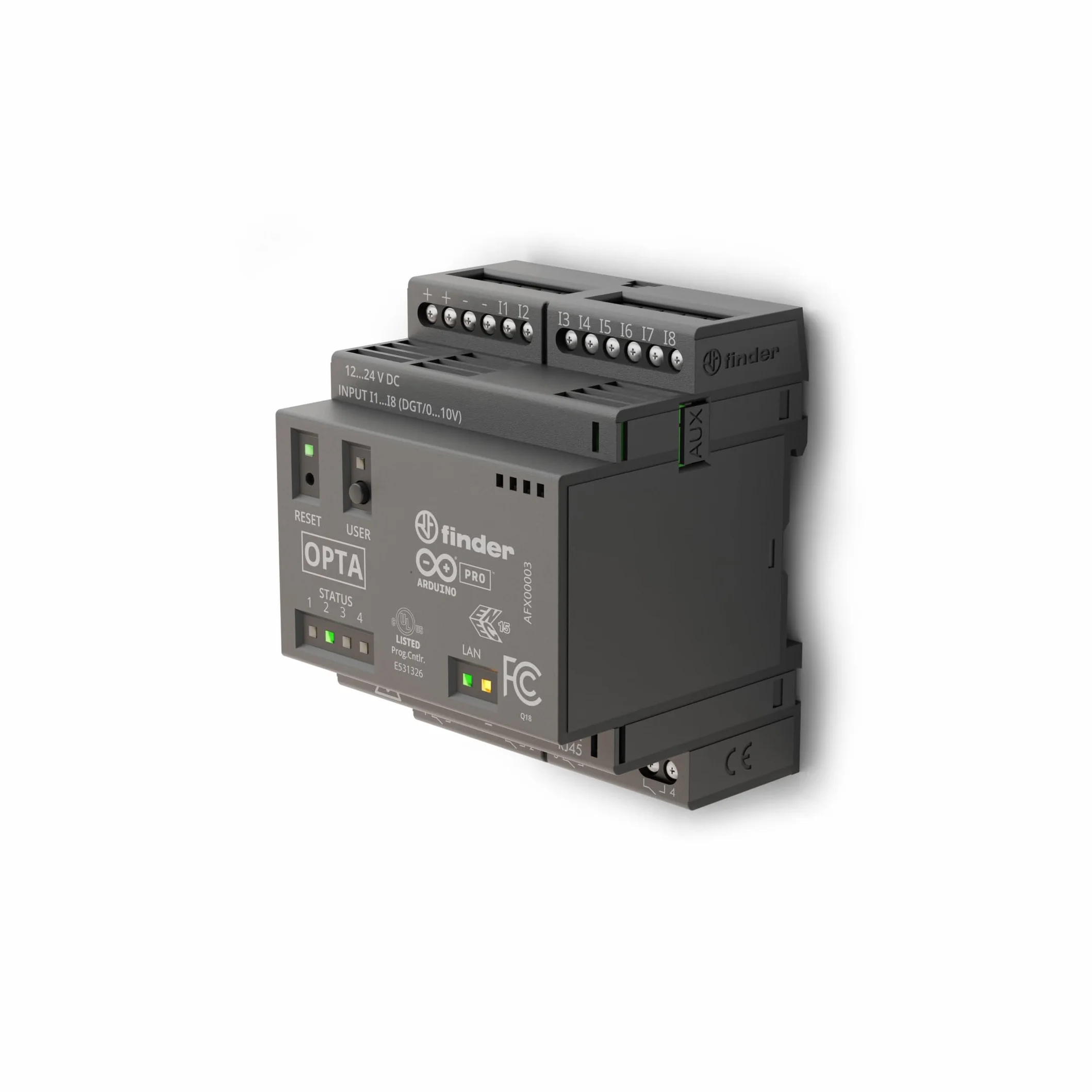 Arduino Opta Lite [AFX00003]: controlador compacto para IoT industrial con E/S digitales, entradas analógicas, compatibilidad con Modbus y Edge Computing para sistemas de automatización y control