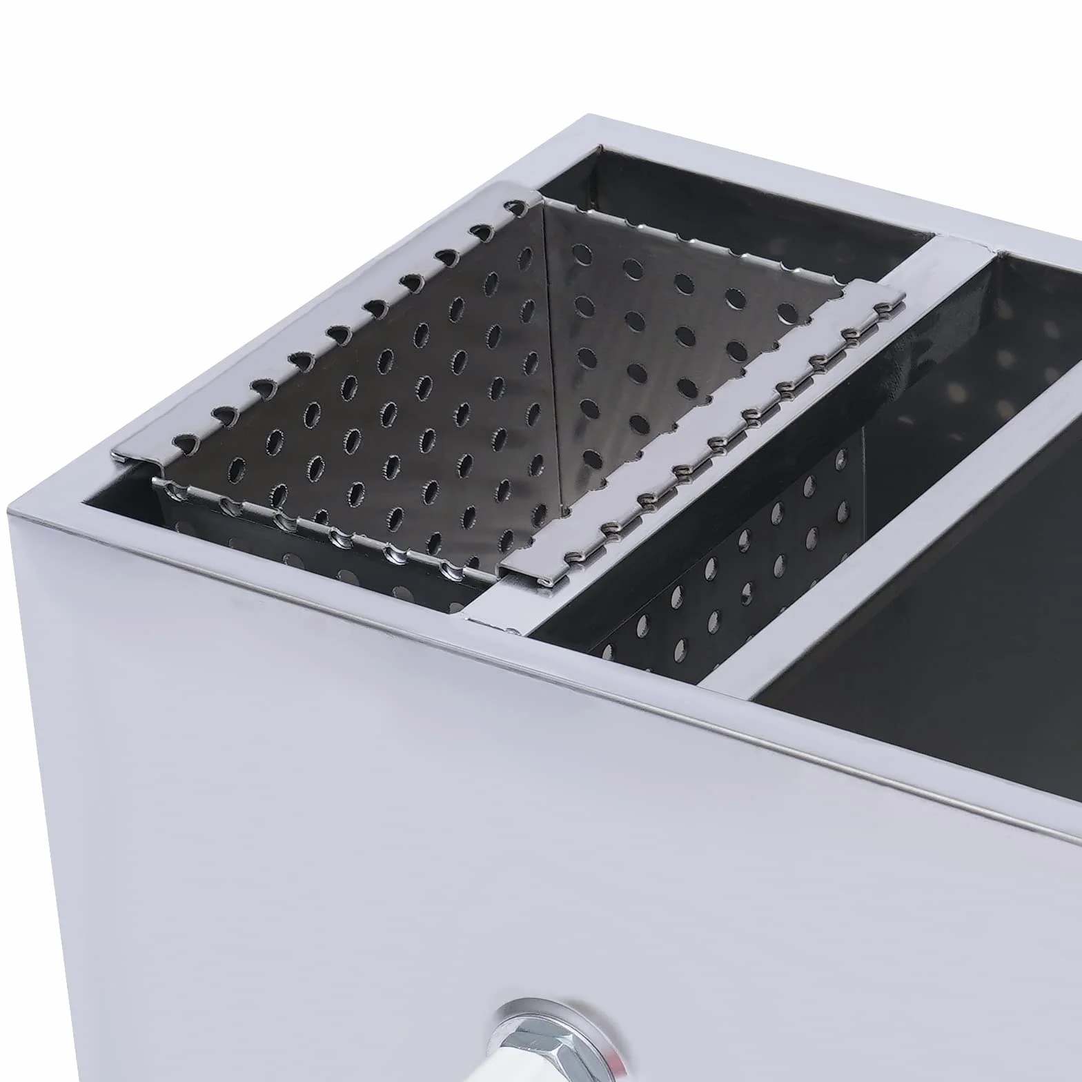 Separador de grasa de acero inoxidable para aguas residuales de 35 x 25 x 23 cm, separador de grasa para restaurante, cocina, aguas residuales