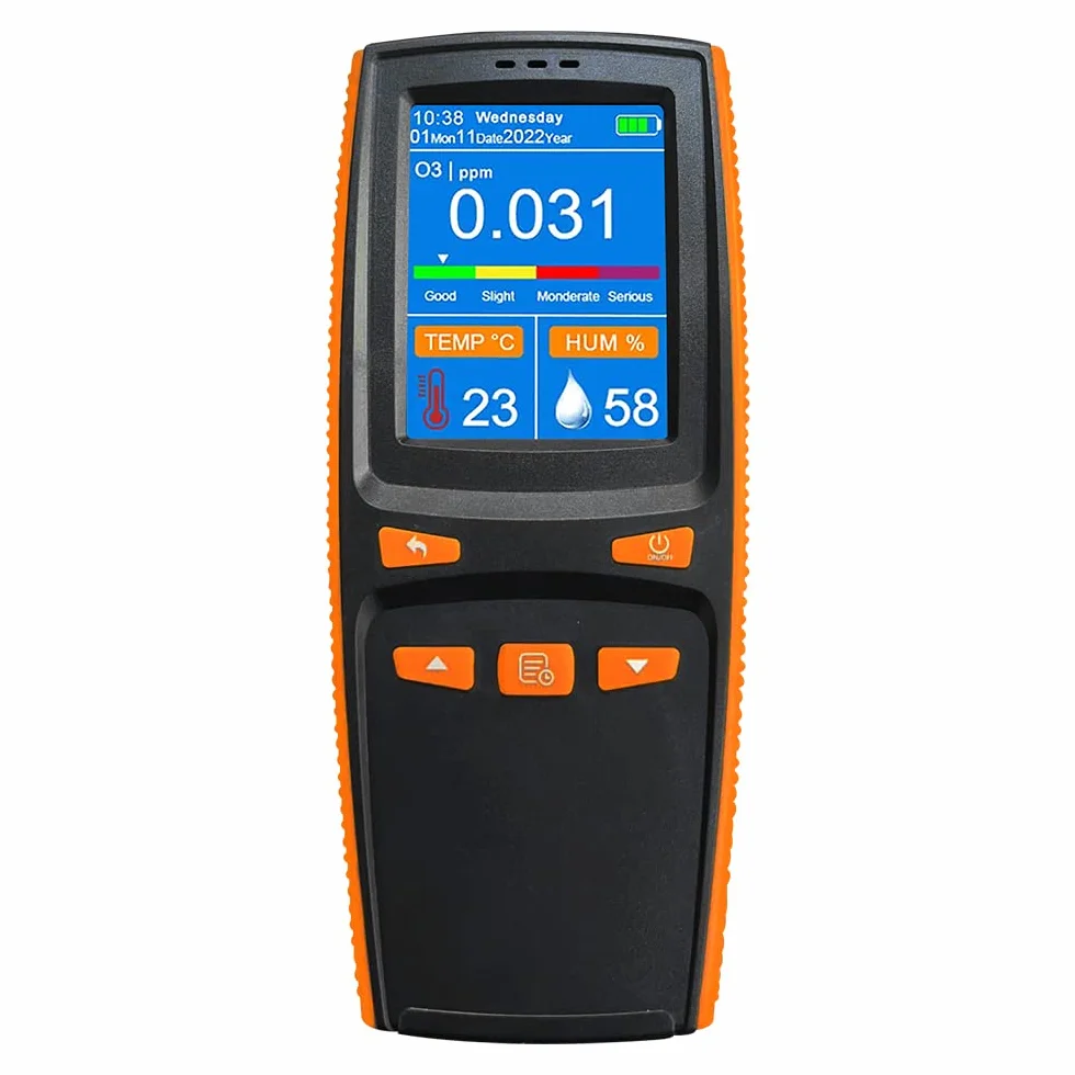 Analizador de ozono portátil Medidor de ozono O3 multifuncional Detector de aire Sensor inteligente Medidor de ozono Monitor de contaminación de calidad del aire