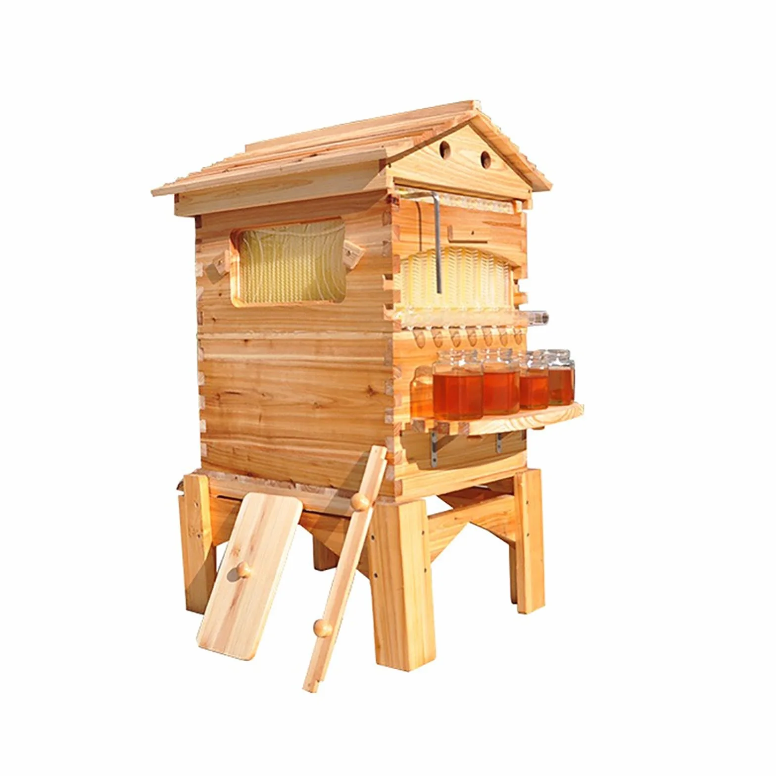 Colmena de Abejas Autofluyente Flow Hive, Caja de Madera Completa para Abejas con Kit de Inicio para Colmena de Miel