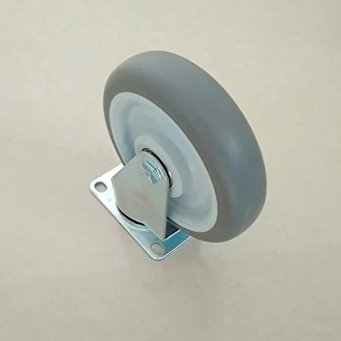 Ruedas de Servicio Pesado 5 Medianas Pulgadas sintético Vientián la Rueda Doble Eje de Caucho Gris Universal de la Carretilla (Dimensioni : 5 Inch)