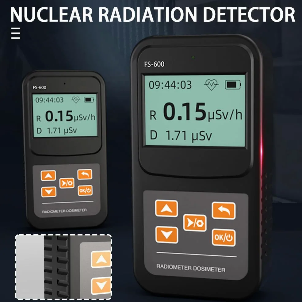 Detector de radiación, dosímetro personal, contador portátil, detector de radiación, FS-600 USB, probador de radiación de mano, dosímetro de mármol, blanco