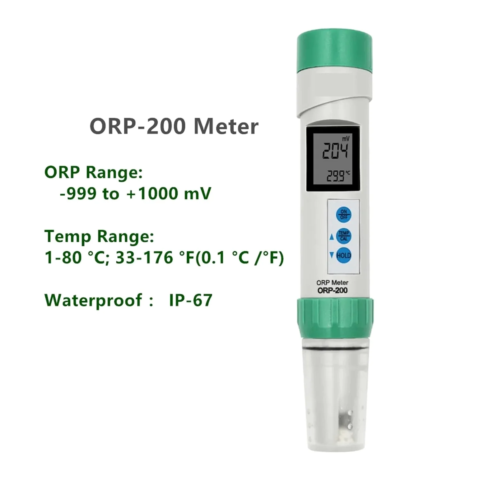Medidor digital de ORP, pH y TDS, medidor temperatura, resistente al agua con calibración automática, portátil, COM-80/100/200/300/360, Monitor técnico