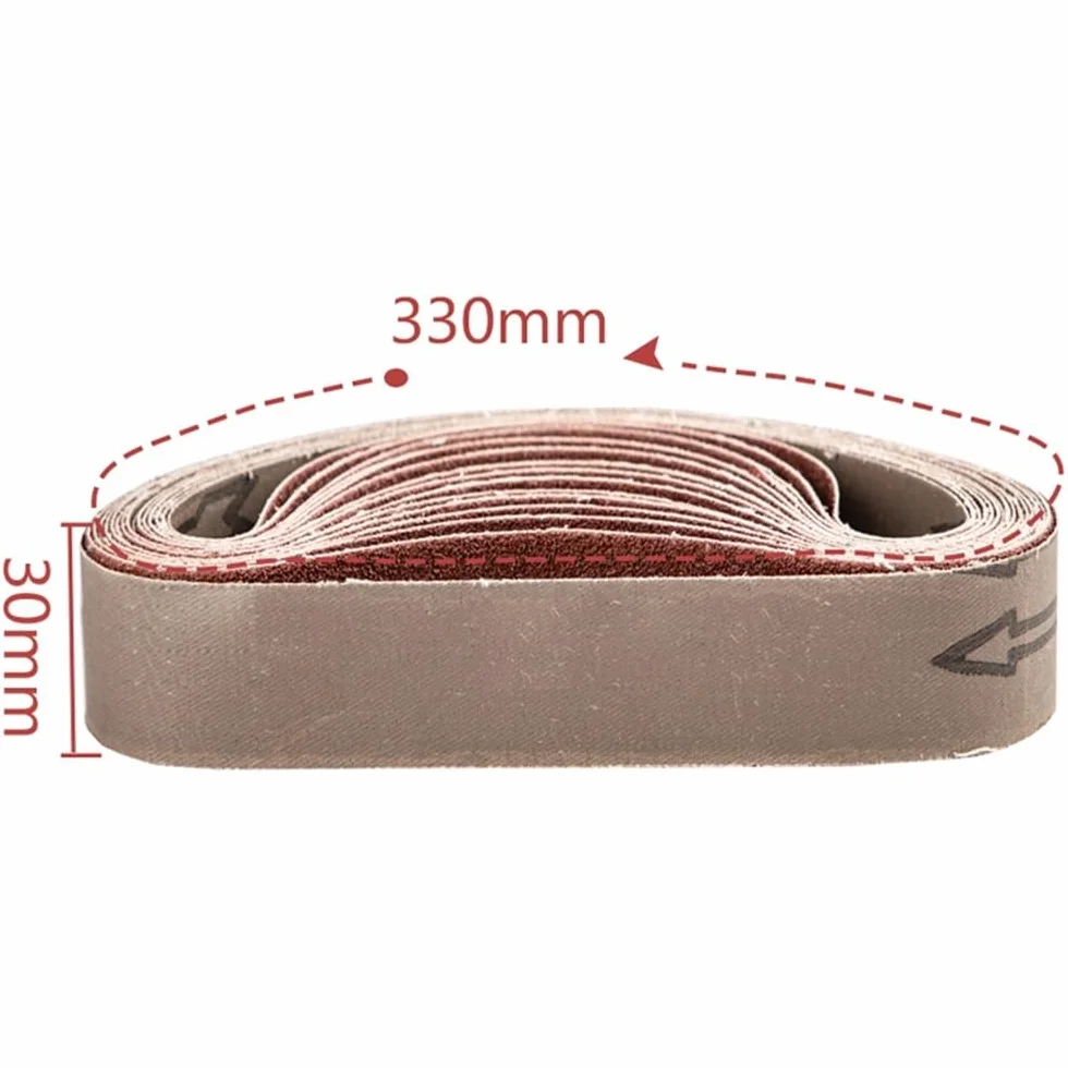 Bandas de lijado 330x30mm grano 40-1000 para lijadora de correa pulido de madera y metal