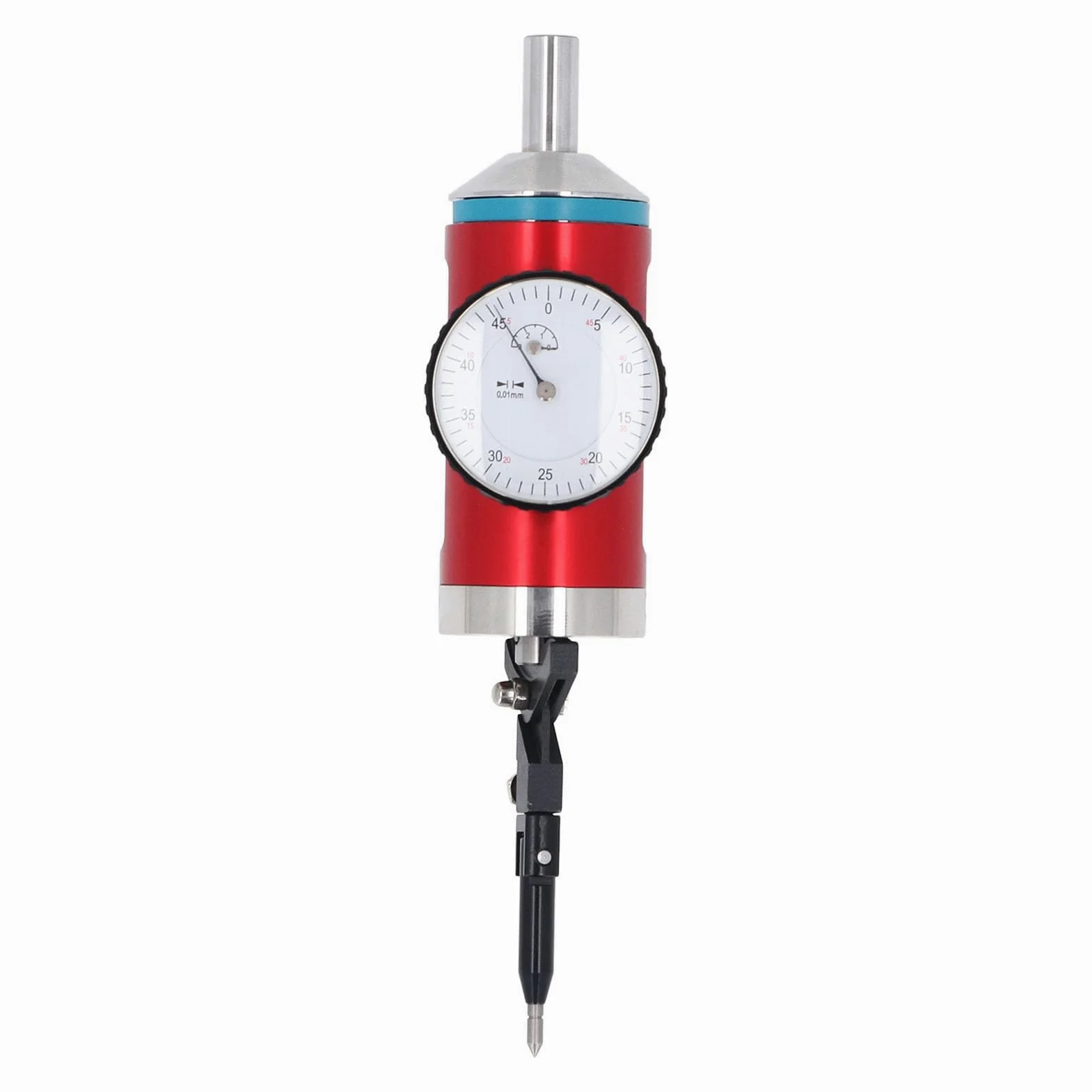 Indicador de centrado coaxial, 0.01mm Escala 0-3mm Rango de Medición Fresadora Test Dial Set con Estuche, Palpador de precisión de aleación de aluminio para fresadoras