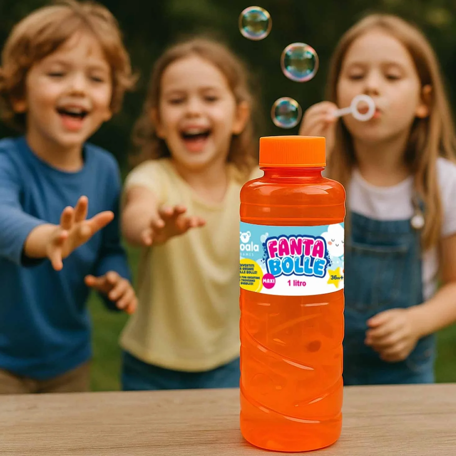 BEPER Burbujas 1 litro - Botella resellable con Varita de Burbujas - Líquido para máquinas de burbujas