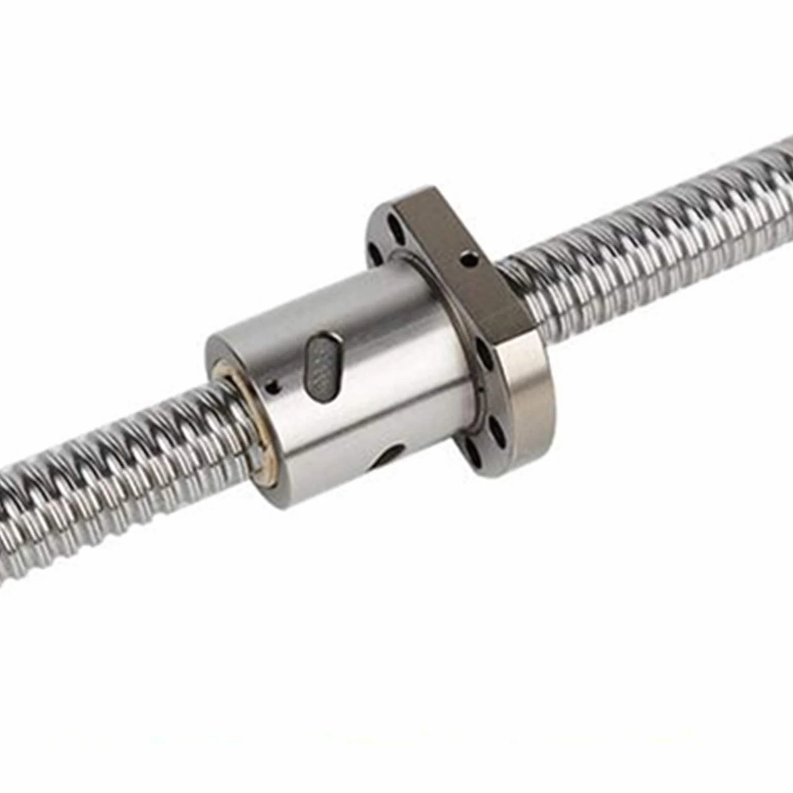 SFU1605 Husillo de bolas de 500 mm acero inoxidable con soporte BK12/BF12 y tuerca DSG16H CNC