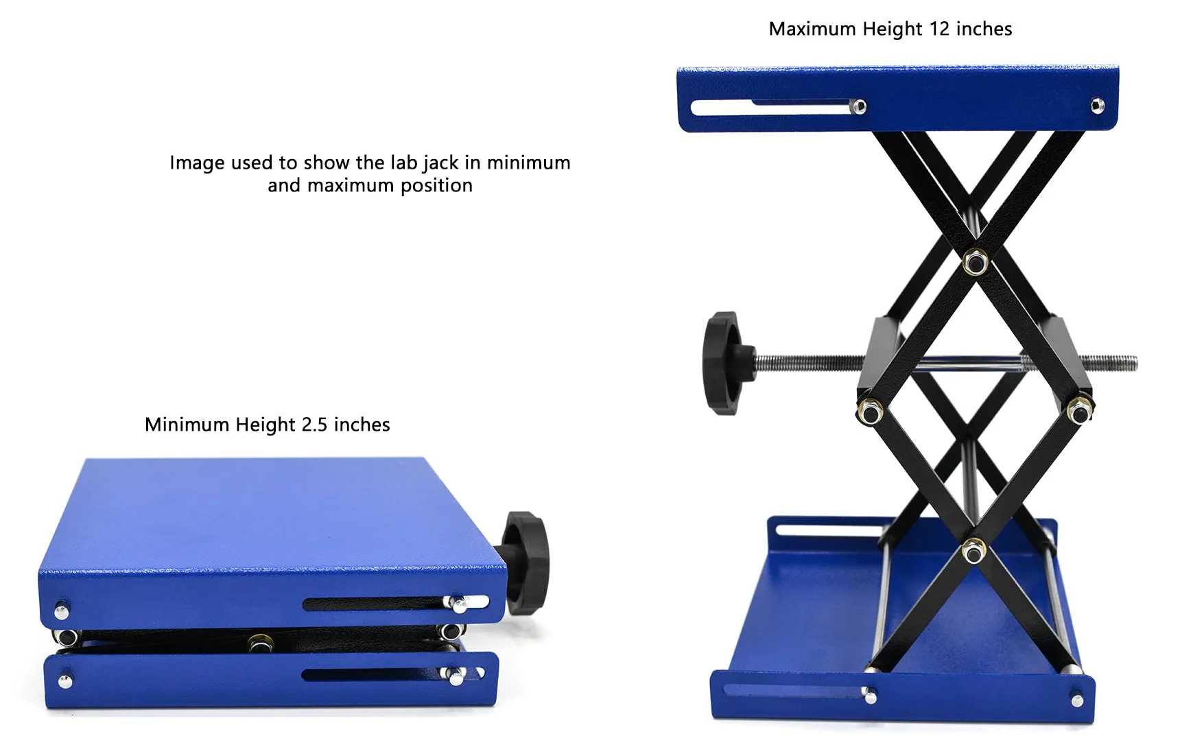 Eisco Labs - Soporte de laboratorio con placa de 19,7 x 19,7 cm, altura totalmente extendida 30,5 cm